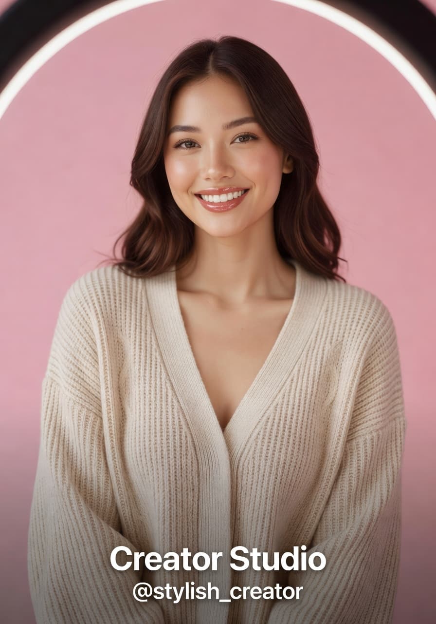 Creator branding AI portrait sample from SelfAI
